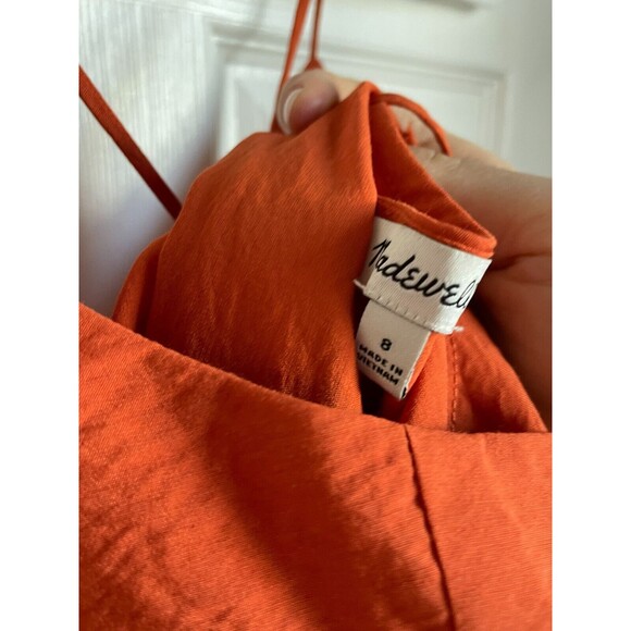 Madewell $88 Layton Mini Slip Dress in Orange Size 8 - Picture 7 of 9